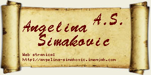 Angelina Simaković vizit kartica